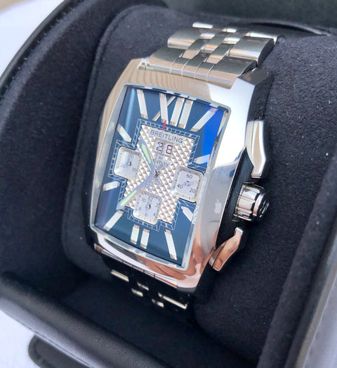 Breitling Bentley Flying B Chronograph A44365 Blue & Steel