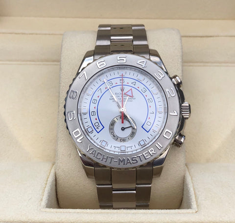 Rolex Yachtmaster II 116689 18K White Gold & Platinum